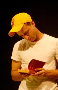 Alejandro Rodriguez in GHETTO BABYLON at 59E59 Theaters. Photo by Lisa Silberman